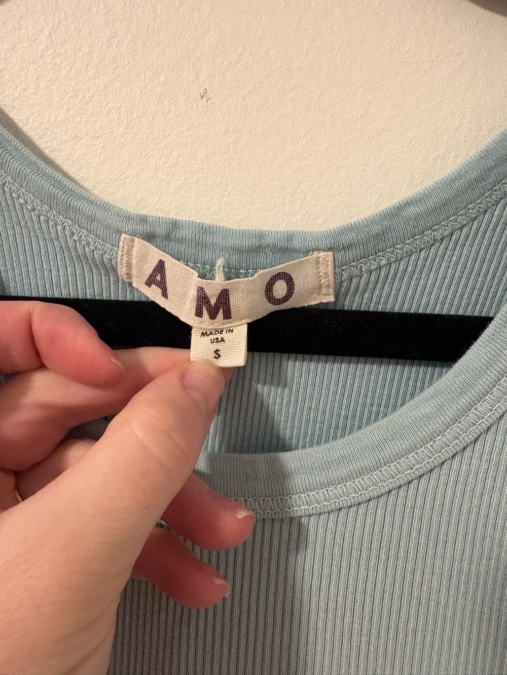 AMO Long Rib Tank Medium 100% Cotton - Picture 4 of 6